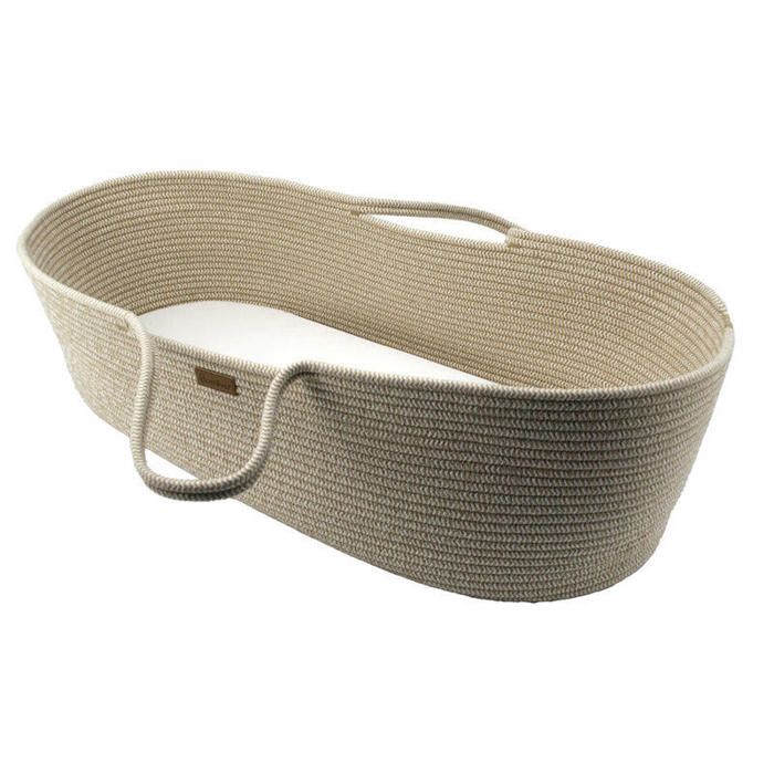 DOMIVA Honey Moon Ecru Braided Moses Basket