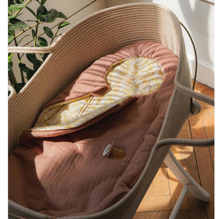 DOMIVA Honey Moon Ecru Braided Moses Basket