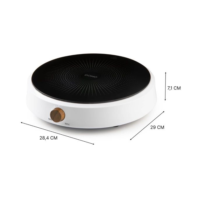 DOMO Induction Hob - 1 Burner - 28.4 x 29 x 7.1 cm - White