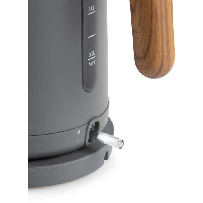 DOMO Electric Kettle - 1.7 L - 2200W - Black/Wood - DO9268WK