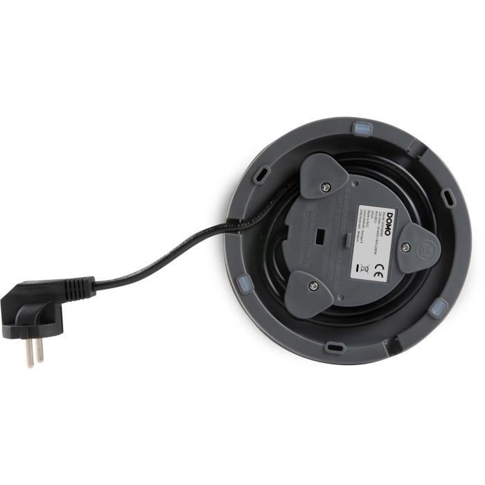 DOMO Electric Kettle - 1.7 L - 2200W - Black/Wood - DO9268WK
