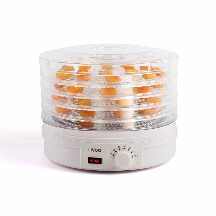 LIVOO DOM202 Food Dehydrator - 250W - 5 Drying Trays - Thermostat