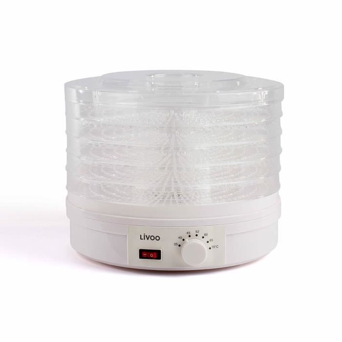 LIVOO DOM202 Food Dehydrator - 250W - 5 Drying Trays - Thermostat