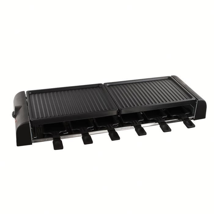 LIVOO Raclette Grill - 1800W - Serves 12 People - Black DOC185