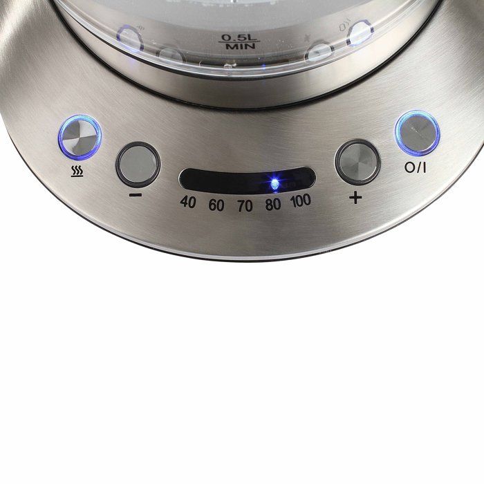 LIVOO DOD165 Teapot Kettle - 1.7 L - 2200W - Glass - Grey