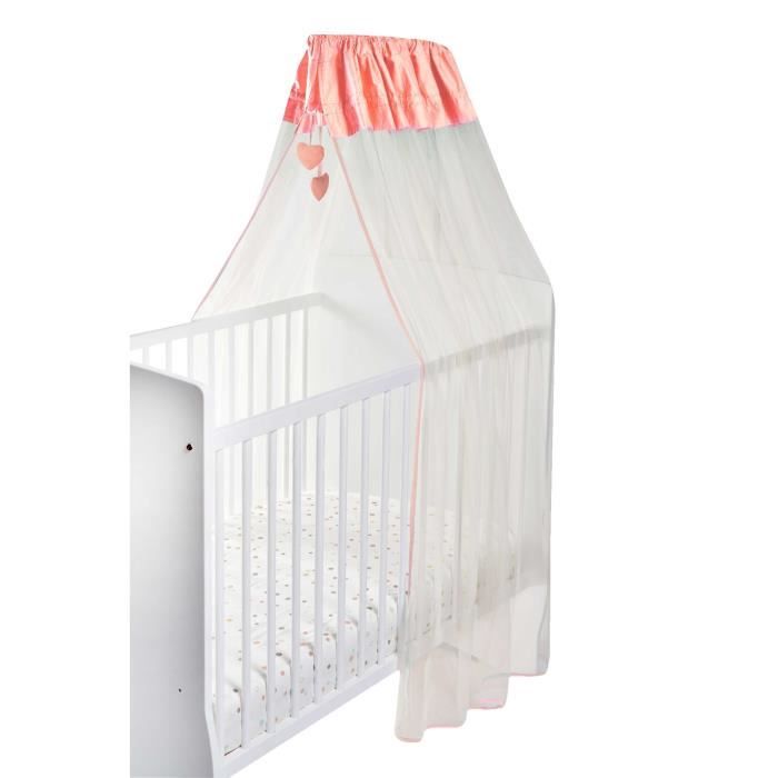 Lapinou Bed Canopy - Coral/ White - 150 x 270 cm