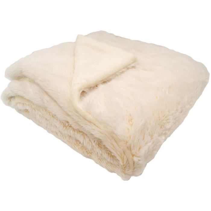 DOMIVA Double-layered Blanket - Ultra Soft and Warm - 75 x 100 cm - Cream