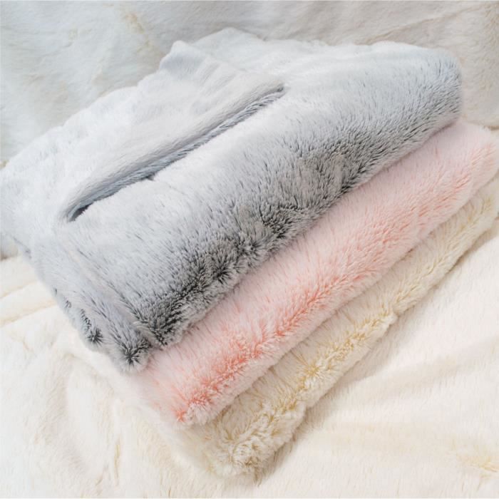 DOMIVA Double-layered Blanket - Ultra Soft and Warm - 75 x 100 cm - Cream