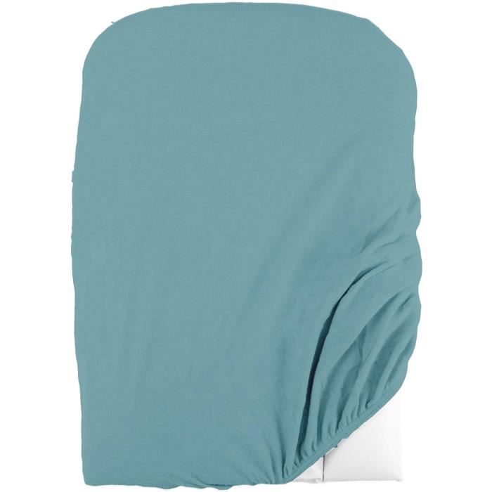 DOMIVA Changing Mat Cover Set - Polycotton Terry Cloth - Oeko-Tex - White/Nile - 50 x 75 cm