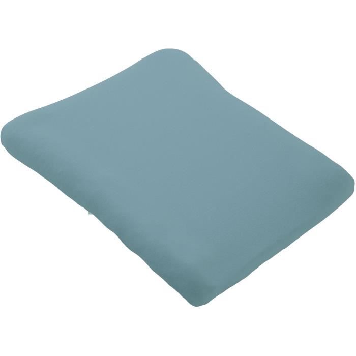 DOMIVA Changing Mat Cover Set - Polycotton Terry Cloth - Oeko-Tex - White/Nile - 50 x 75 cm