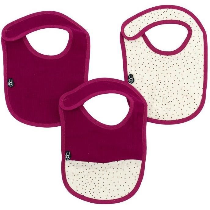 Set of 3 Bibs - DOMIVA - 6-12 Months - Cotton Gauze - Grenadine