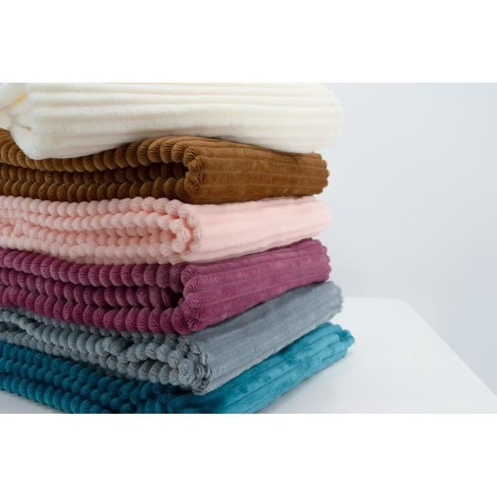 DOMIVA Boudoir Blanket - 75 x 100 cm - Soft & Warm Corduroy - Peacock