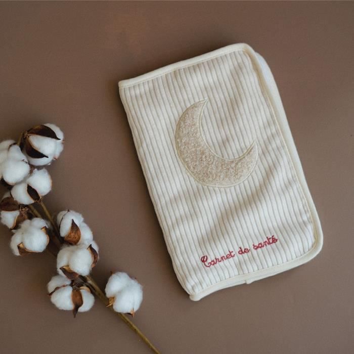 DOMIVA Health Record Book Cover - Honey Moon - Zipper Closure - 2 Inner Pockets