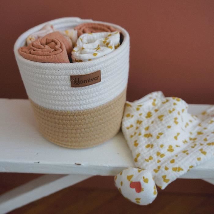 Paniers de rangement - DOMIVA - Honey Moon - Coton tressé