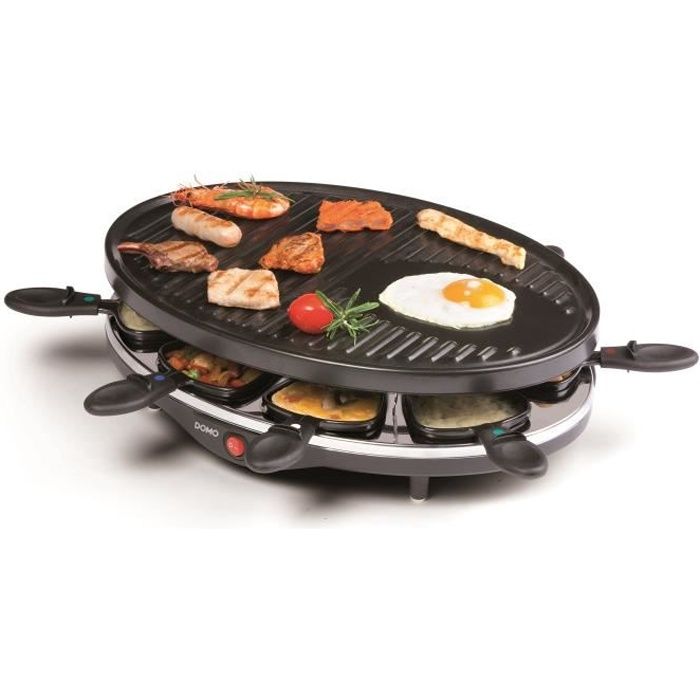 DOMO Raclette Grill - DO9038G - Serves up to 8 People - Non-stick Coating