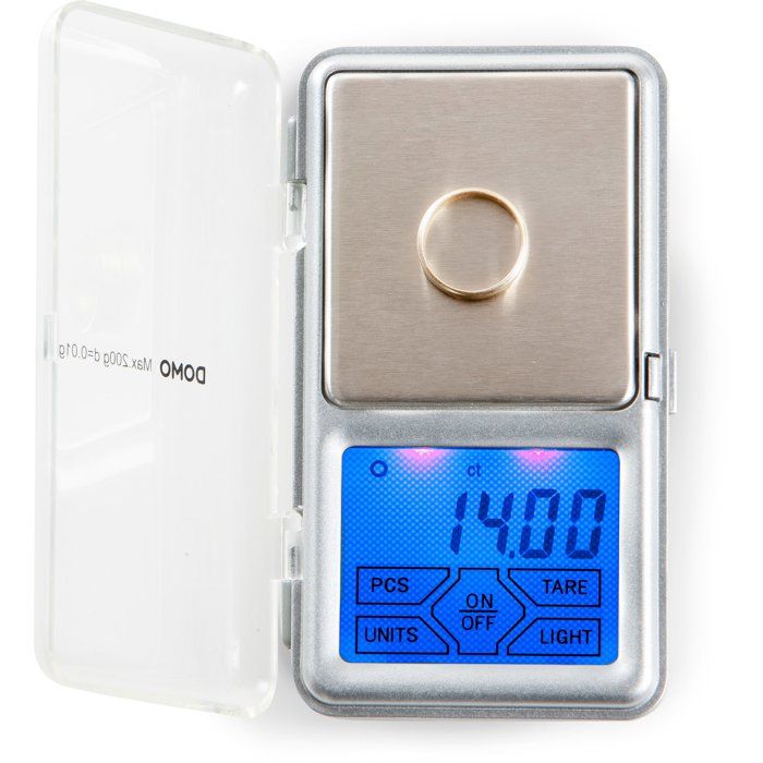 DOMO DO9096W Electronic Kitchen Scale - 0.01 g Graduation - 0.2 kg Capacity - LED Display