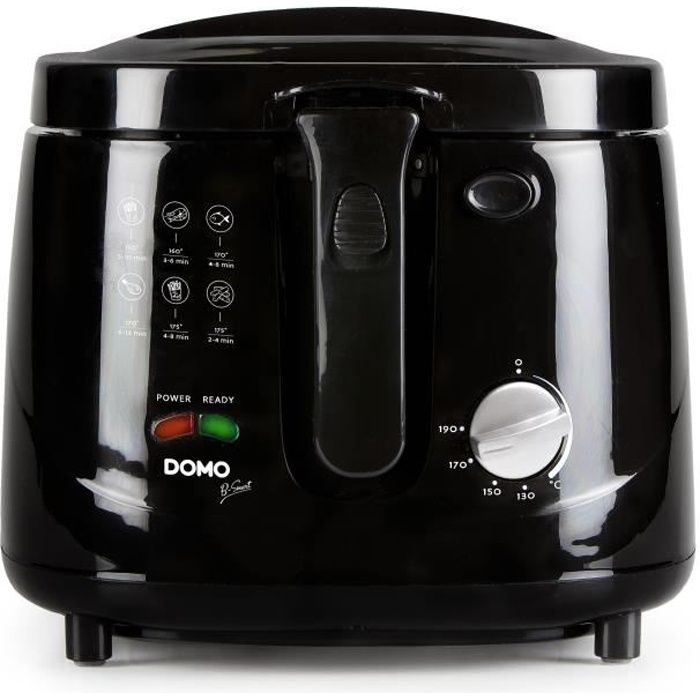 DOMO Classic Electric Deep Fryer - 2.5 L - Black - DO461FR