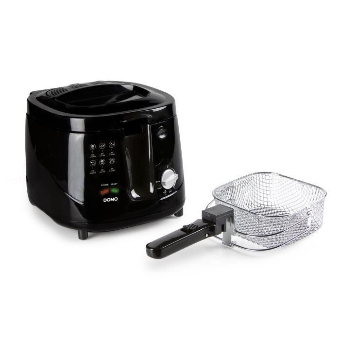 DOMO Classic Electric Deep Fryer - 2.5 L - Black - DO461FR