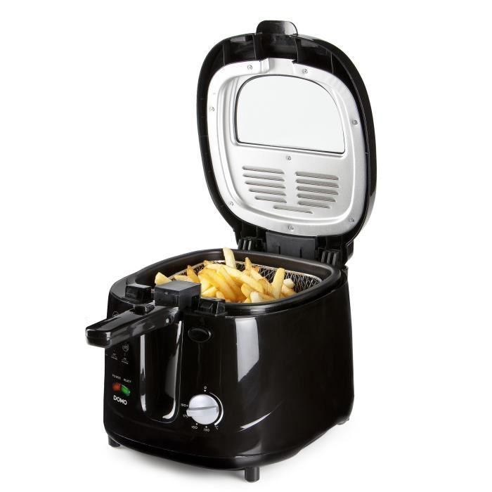 DOMO Classic Electric Deep Fryer - 2.5 L - Black - DO461FR