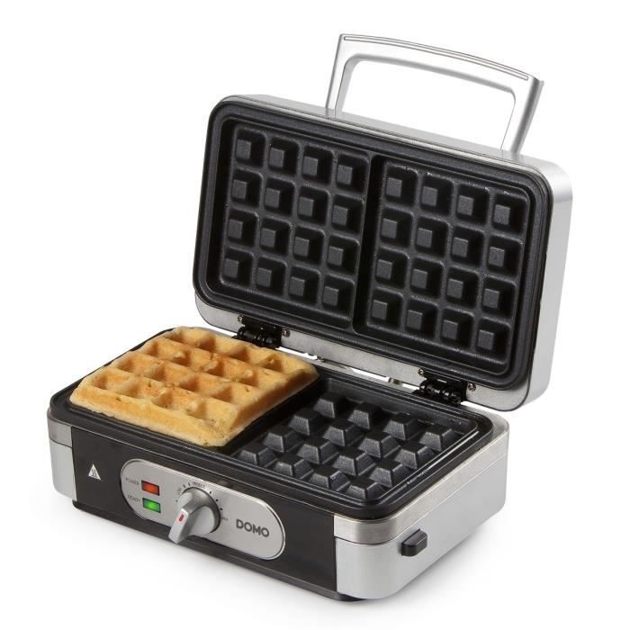 DOMO DO9136C Waffle Maker - Stainless Steel - 1000W - 3 Sets of Plates