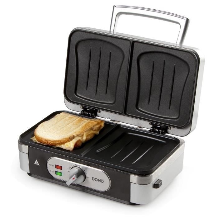 DOMO DO9136C Waffle Maker - Stainless Steel - 1000W - 3 Sets of Plates