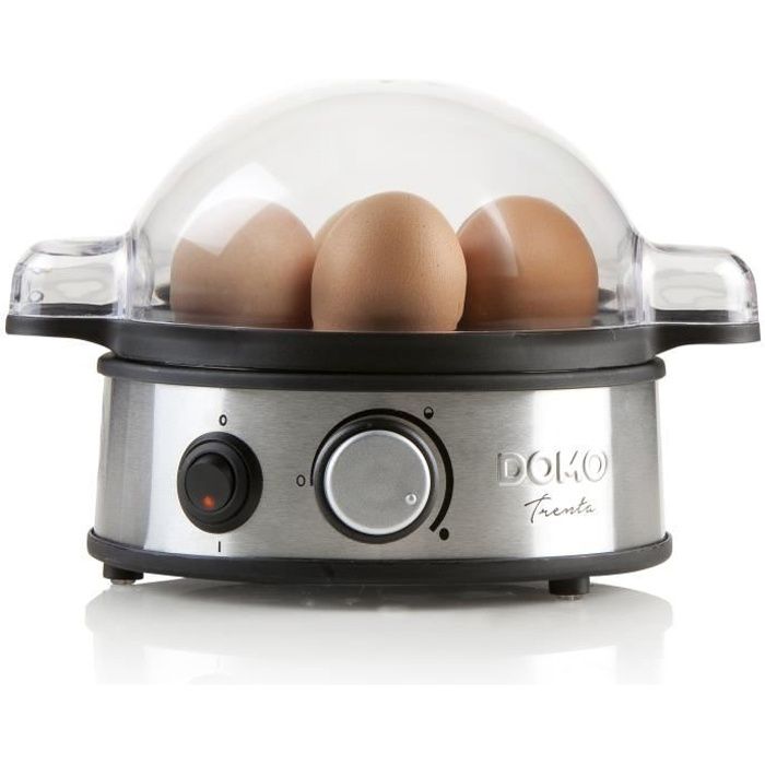 DOMO Egg Cooker - 400W DO9142EK - Indicators - Stainless Steel - Up to 7 Eggs