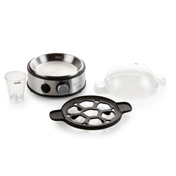 DOMO Egg Cooker - 400W DO9142EK - Indicators - Stainless Steel - Up to 7 Eggs