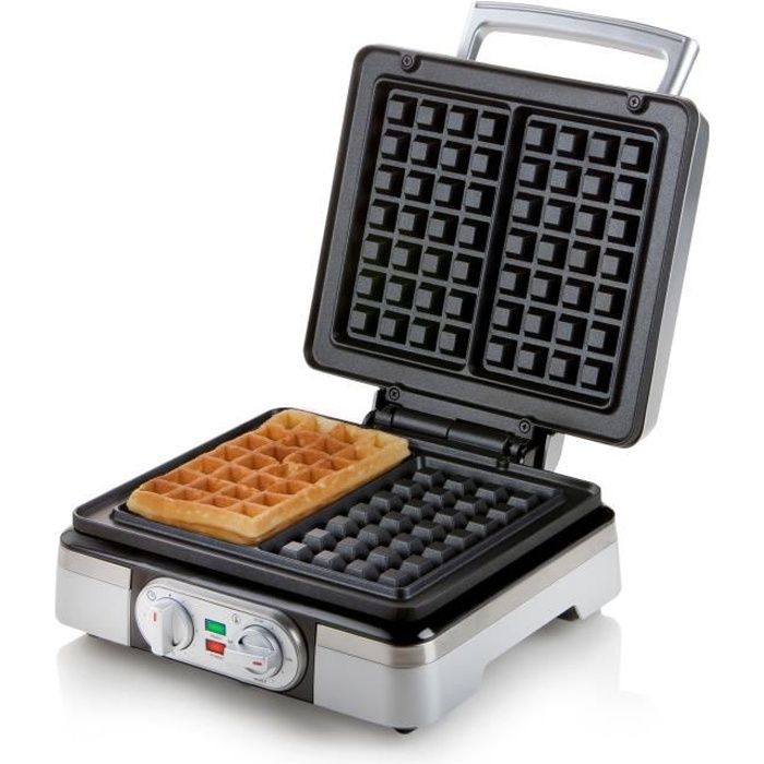 DOMO DO9149W Electric Waffle Maker - 1400W, Adjustable Thermostat, Non-Stick Coating