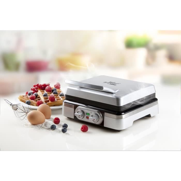 DOMO DO9149W Electric Waffle Maker - 1400W, Adjustable Thermostat, Non-Stick Coating