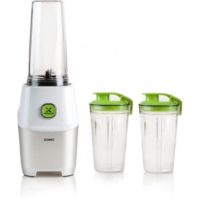 DOMO Xpower Blender - DO700BL - 1000 W - 3 Bottles (700 ml and 2 x 500 ml) - Grey