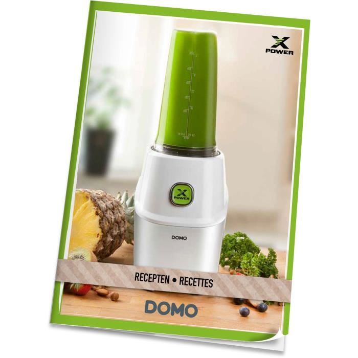 DOMO Xpower Blender - DO700BL - 1000 W - 3 Bottles (700 ml and 2 x 500 ml) - Grey