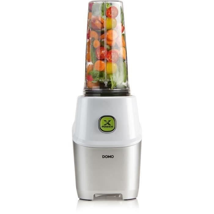 DOMO Xpower Blender - DO700BL - 1000 W - 3 Bottles (700 ml and 2 x 500 ml) - Grey