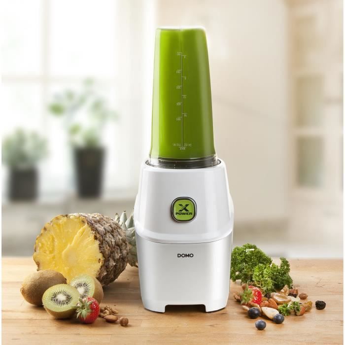 DOMO Xpower Blender - DO700BL - 1000 W - 3 Bottles (700 ml and 2 x 500 ml) - Grey