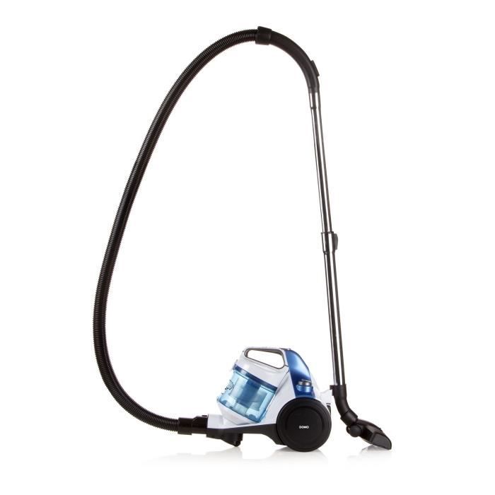 DOMO Bagless Vacuum Cleaner - 700 W - 1.5 L - White and Blue - DO7286S
