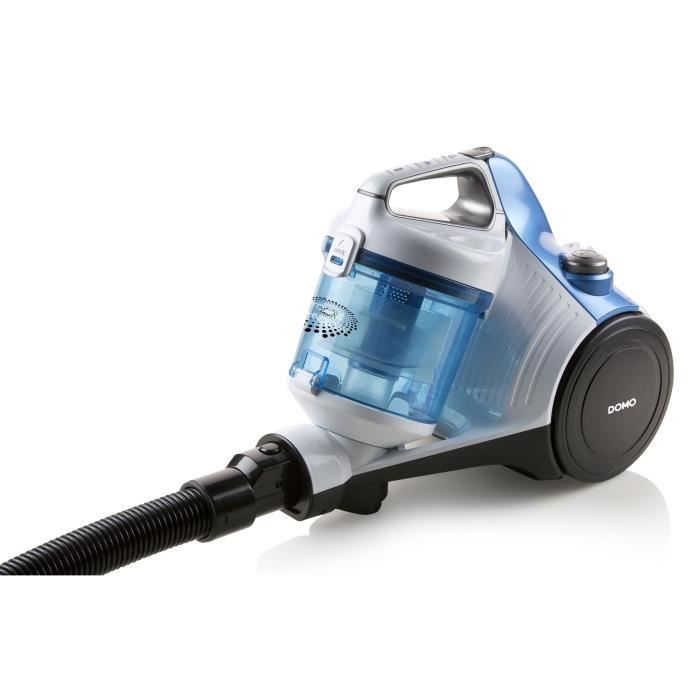 DOMO Bagless Vacuum Cleaner - 700 W - 1.5 L - White and Blue - DO7286S