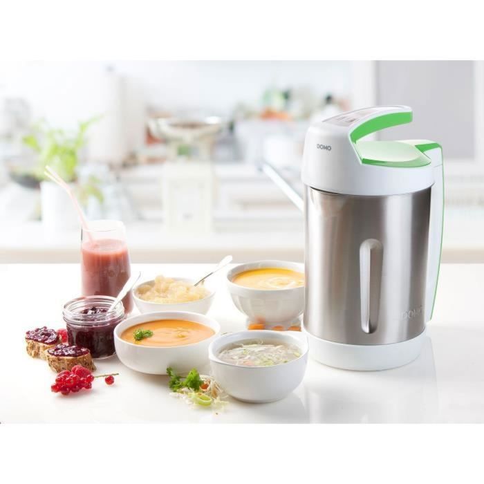 DOMO Heated Blender - DO705BL - 1000 W - 2 L - Stainless Steel - 6 Programs