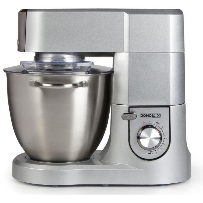 DOMO Professional Food Processor - 1500W - 6.7 L Bowl - Variable Speed + Pulse - DO9079KR - Grey