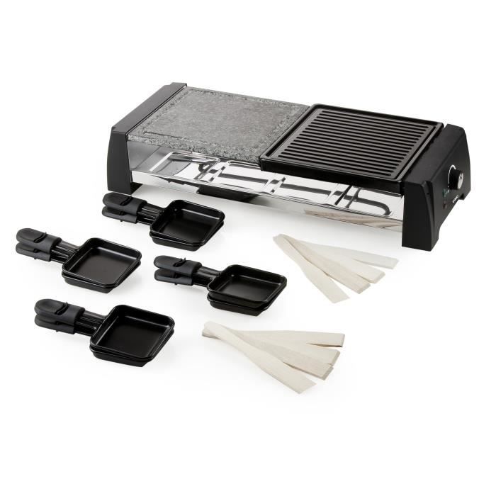 DOMO Raclette Grill - DO9190G - 8 People - Cooking Stone - Black