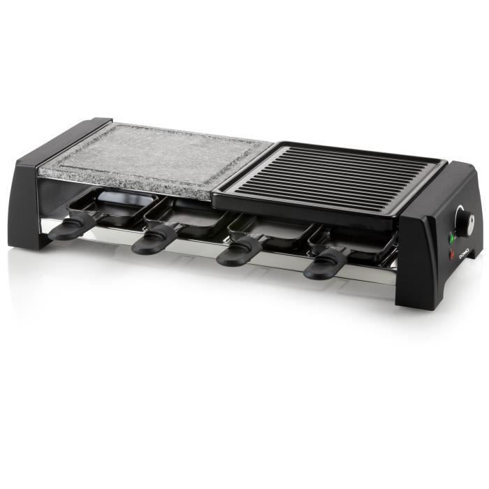 DOMO Raclette Grill - DO9190G - 8 People - Cooking Stone - Black