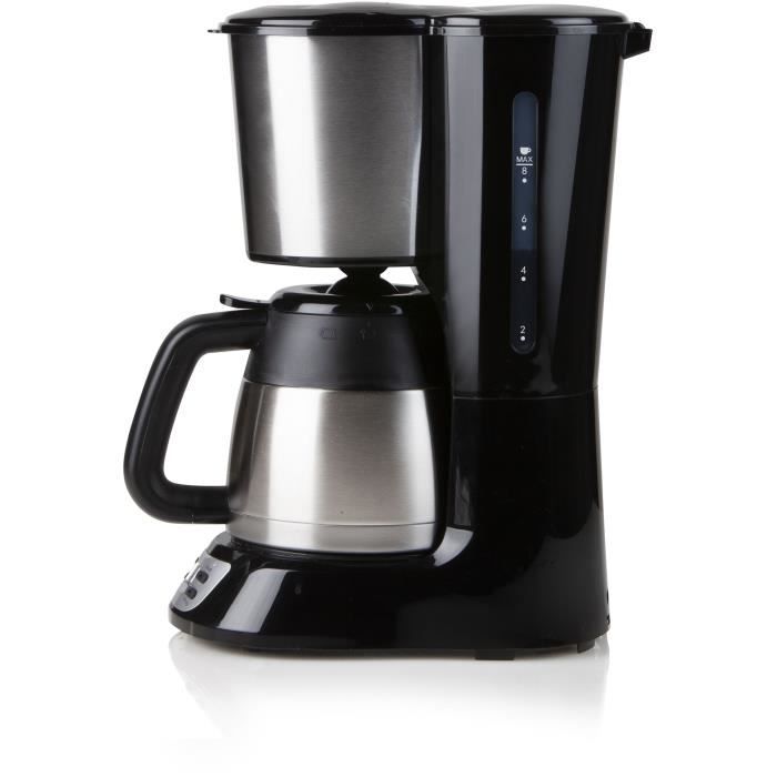 DOMO Filter Coffee Maker - DO709K - 1000 W - 1 L - 8 Cups - LCD Screen - 24-Hour Timer - Stainless Steel