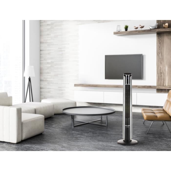 DOMO Tower Fan - 107 cm - 45 W - Black and Silver