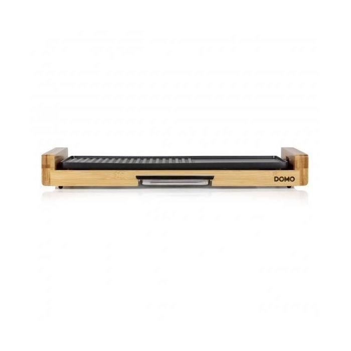 DOMO Bamboo Griddle - 60 cm, 2200W, Removable Cooking Plate, Adjustable Thermostat