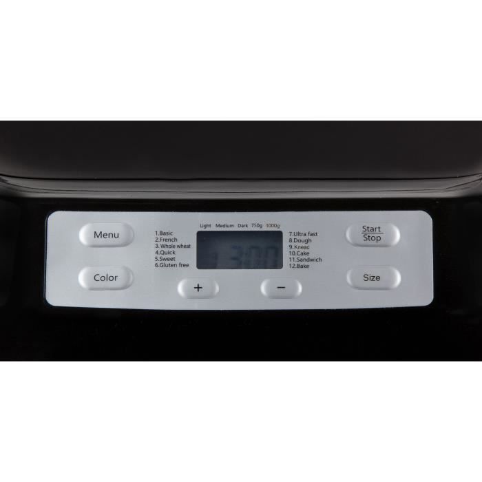 DOMO Automatic Bread Maker - B3974 - 550W - 12 Programs - LCD Screen
