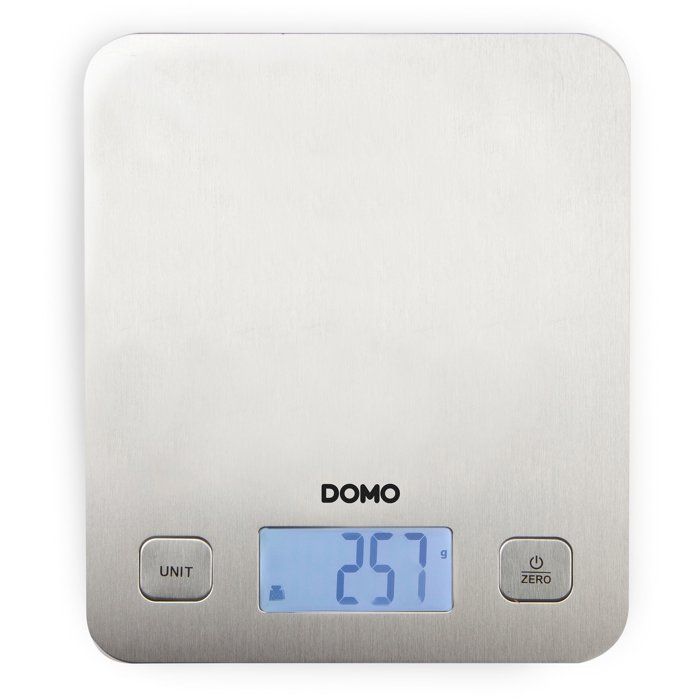 DOMO DO9239W Electronic Kitchen Scale - 5 kg Capacity - Stainless Steel - Tare Function