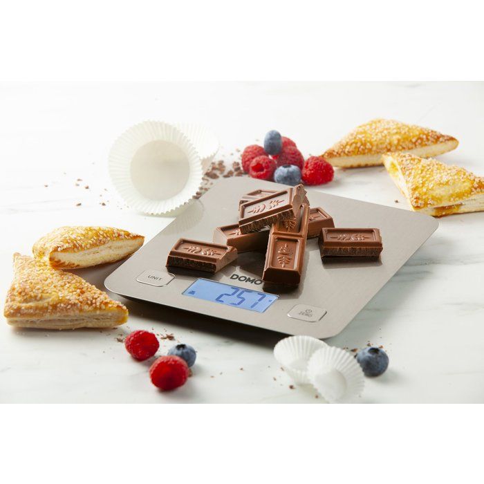 DOMO DO9239W Electronic Kitchen Scale - 5 kg Capacity - Stainless Steel - Tare Function