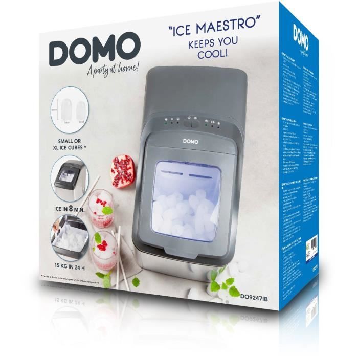 DOMO Professional Ice Maker - DO9247IB - 2.8 L - 145W - Ice Cubes in 8 Minutes