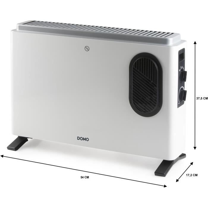 Heating convector - DOMO - DO7351CH - 2000 W - White - 54 x 37.5 x 17.2 cm