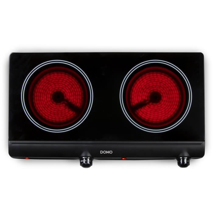 DOMO Cooktop - 2 Burners - 50.2 x 29.4 x 6.7 cm - DO339KP