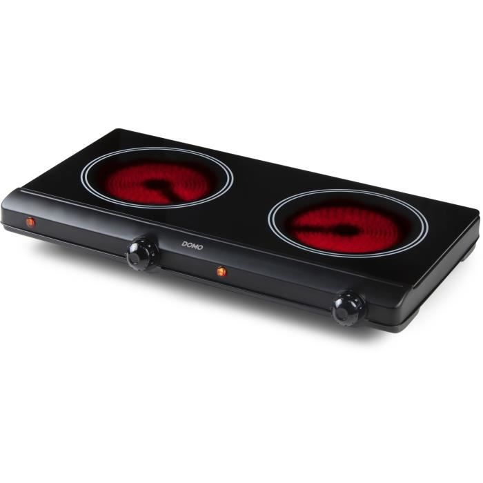 DOMO Cooktop - 2 Burners - 50.2 x 29.4 x 6.7 cm - DO339KP