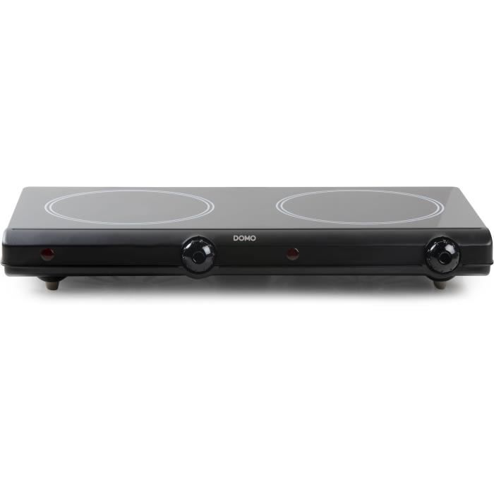 DOMO Cooktop - 2 Burners - 50.2 x 29.4 x 6.7 cm - DO339KP